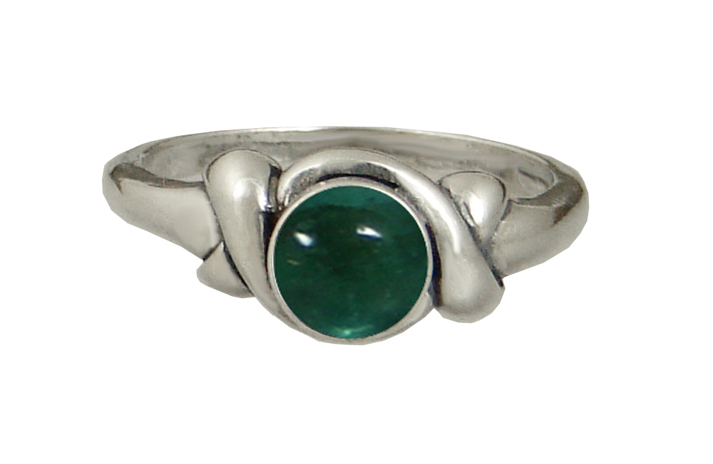 Sterling Silver Lover's Knot Ring With Fluorite Size 10
